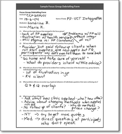 Focus Group Discussion Questions