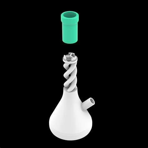 OBJ file SPIRAL BONG - 3 PARTS 🚬 ・3D printer model to download・Cults