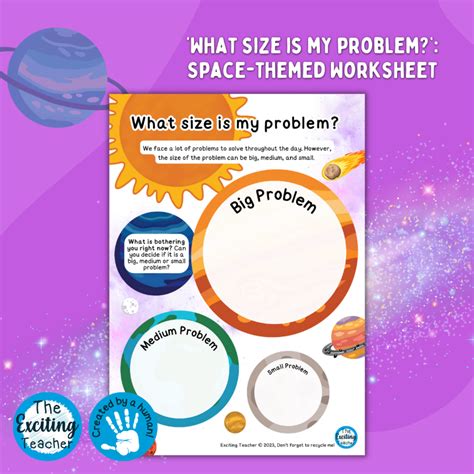 ‘What size is my problem?’: Space-themed Worksheet – Exciting Teacher Hub