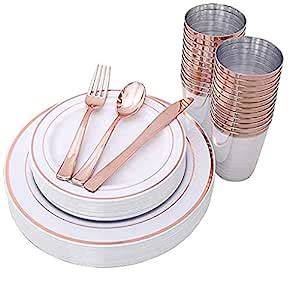 Buy Rose Gold dinnerware Set Online at Low Prices in India - Amazon.in