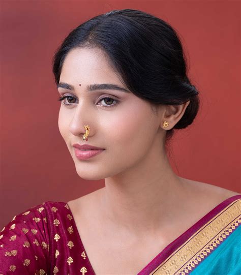 Buy Gold Nath with Ruby & Pearl Detailing – P. N. Gadgil & Sons Ltd