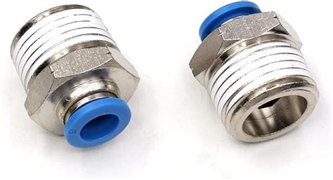 HaryTool Pneumatic Quick Connect Fitting, 8mm Tube x 1/2" BSP Thread ...