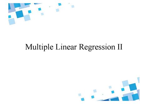 ECO-7 - Summary Econometrics - Multiple Linear Regression II Dummy ...