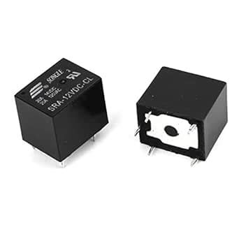 2 x PCB Mount DC 12V Coil SPDT 5 Pin Electromagnetic Relay AC 125V 20A ...