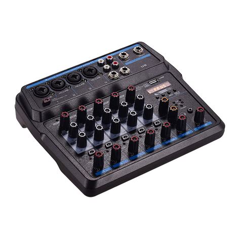 Ubersweet® U6 Musical Mini Mixer 6 Channels Audio Mixers BT USB Mixing ...