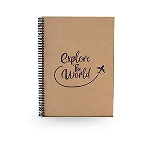 Explore The World Journal - Kraft Cover, Wirebound Notebook : Amazon.in ...