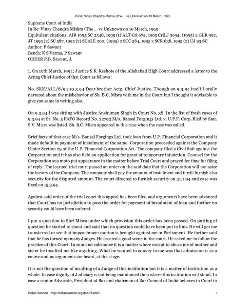 8. In Re Vinay Chandra Mishra The vs Unknown - Supreme Court of India ...
