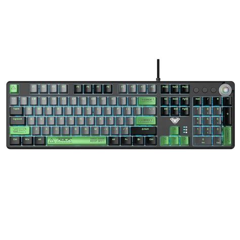 Aula F2088Pro Mechanical Gaming Keyboard | Black+ Grey + Green (F2088 ...