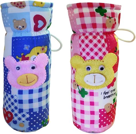 Buy MW PRINTS Baby Feeding Bottle Cover Pack of 2 Blue, Pink | Baby ...