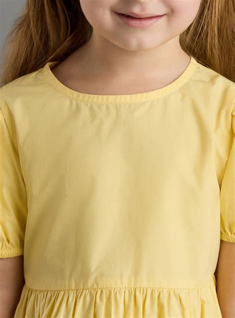 Buy Girls Solid Fit and Flare Dress Online at just Rs. 699.0 ...