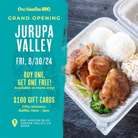 Ono Hawaiian BBQ Celebrates Grand Opening of Jurupa Valley, CA Location ...