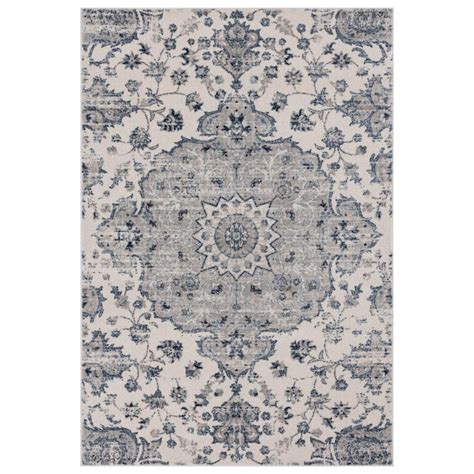 MDA Rugs Badajoz 5 x 8 Cream/Blue Indoor Medallion Area Rug at Lowes.com