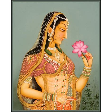 Harmony Arts Lady with Lotus - Bani Thani 16x20 inch|Inkjet Print on ...