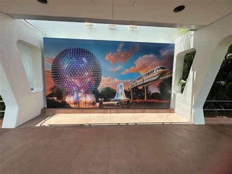 New Mural at Main Entrance Character Meet and Greet Location in EPCOT ...