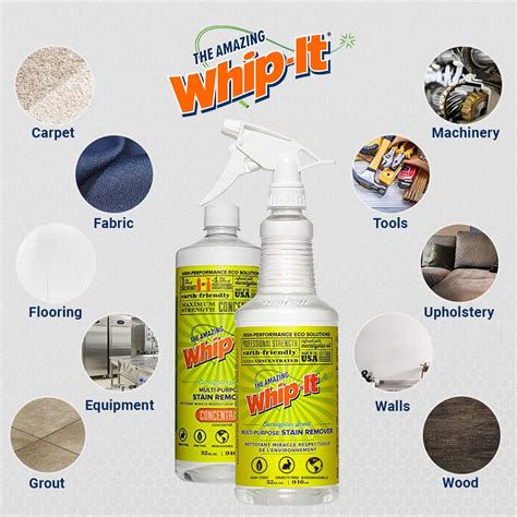 Whip-It All Natural Enzyme Cleaner Stain Fighting Kit - Professional ...
