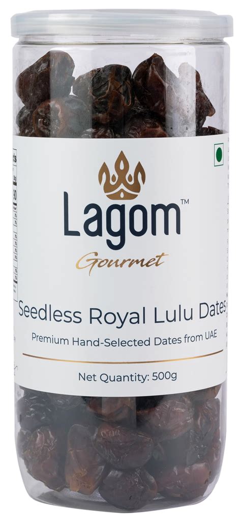 Lagom Gourmet Seedless Royal Lulu Dates 500g | All Natural | No ...
