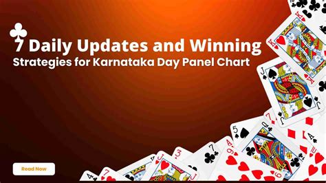 7 Daily Updates and Winning Strategies for Karnataka Day Panel Chart
