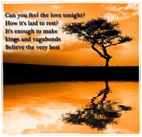 Can You Feel the Love Tonight - Elton John Love Song Lyrics & Music