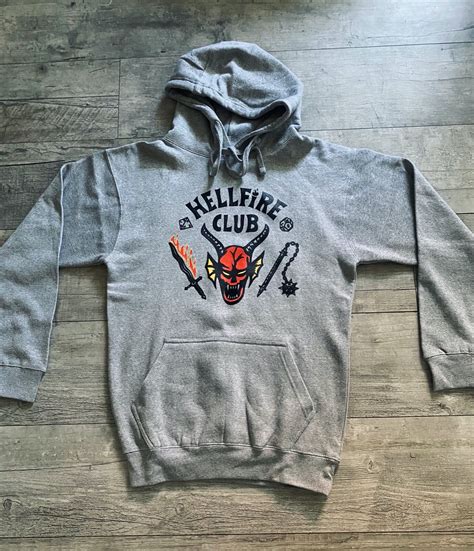 Hellfire Club Gray Hoodie / Dungeons Dragons | Ubuy India