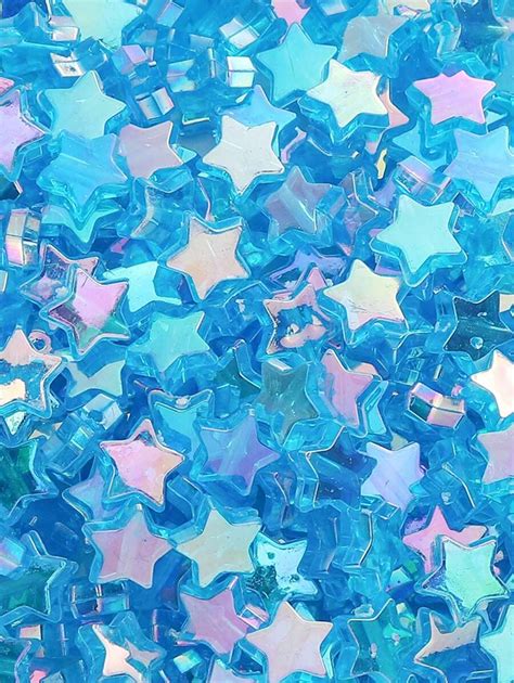 25g 10mm Colorful Acrylic Loose Spacer Beads Shiny Star Beads For ...