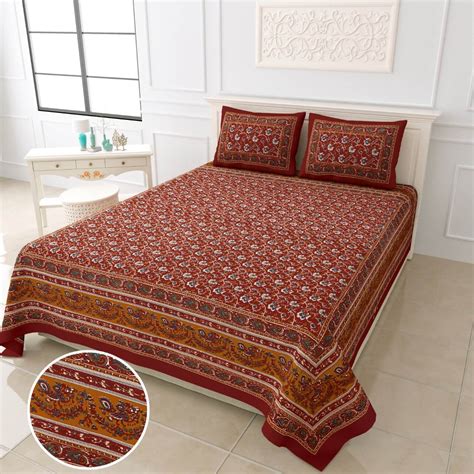 Buy Best Bagru Print Cotton Hand Block Bedsheets At Wholesale Prices