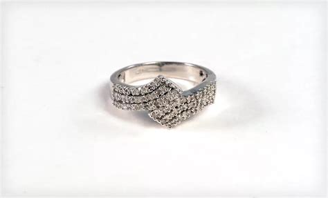 Diamond Bypass Ring | Groupon Goods