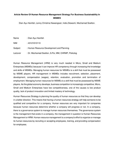 Image result for Human Resource Management Review