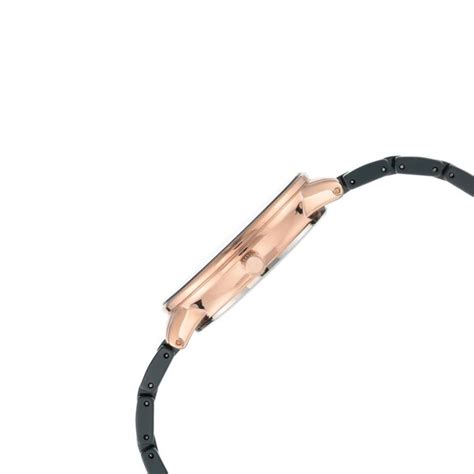 Buy Online Anne Klein Quartz Analog Blue Dial Rose Gold Ceramic Strap ...