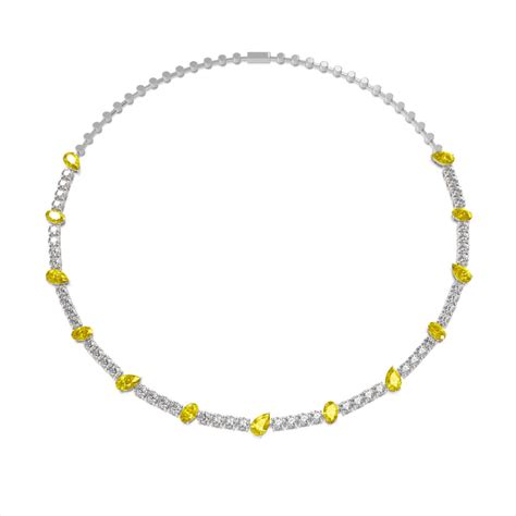 Eloria Yellow Gem 9KT Gold Laboratory Grown Diamond Necklace – PALMONAS