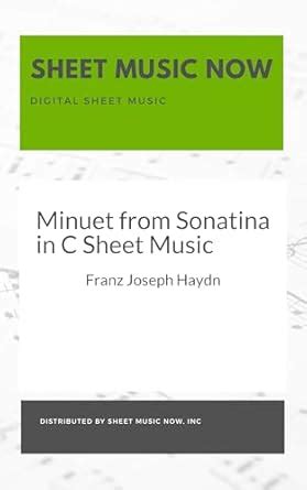 Minuet from Sonatina in C Sheet Music eBook : Haydn, Franz Joseph ...