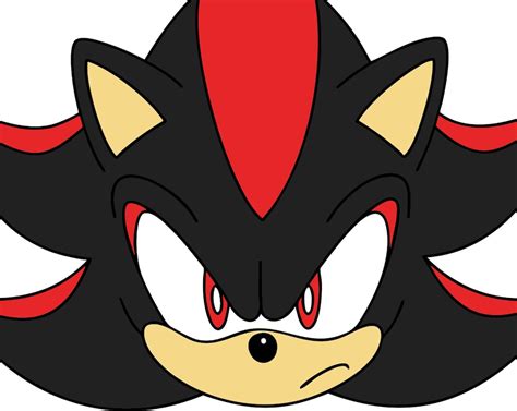 Buy Shadow the Hedgehog Face SVG and PNG Detailed Gaming Character ...