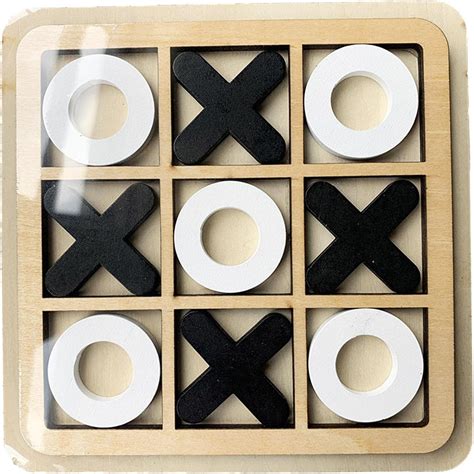 Buy CFWZGM Tic-Tac-Toe Game, Mini Tabletop Wooden Board Game ...