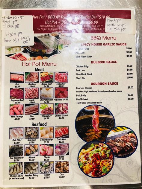 Menu at Yummy Garden Hot Pot restaurant, Rochester, W Henrietta Rd