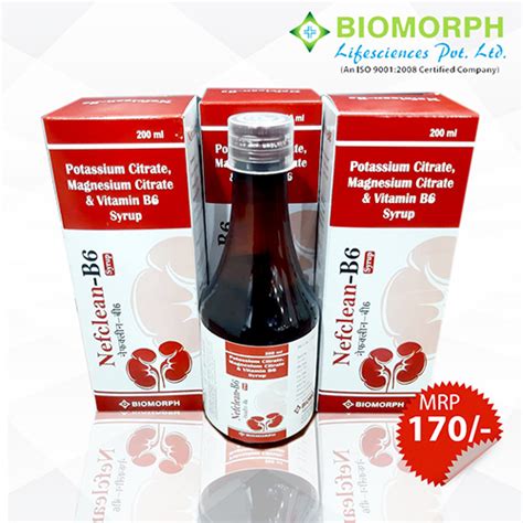 NEFCLEAN- B6 Syrup Biomorph Lifesciences Pvt. Ltd.