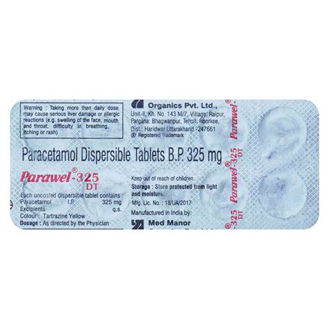 Buy Parawel 325mg DT Tablet | 19 Minutes Delivery | Apollo Pharmacy