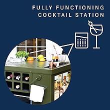 SpeedX Home Bars - Model X Home Bar Cabinet Wooden Vinyl & Matt Gold ...