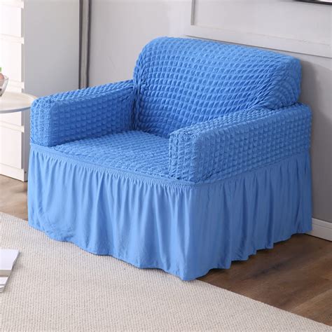 HOKIPO Elastic 1 Seater Sofa Cover Stretchable Slipcover with Skirt (AR ...