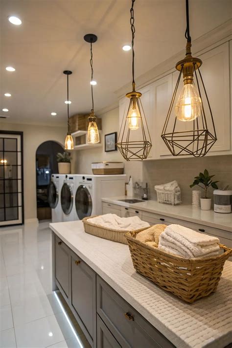 20+ Inspiring Laundry Room Lighting Ideas