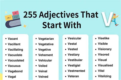 255 Adjectives That Start with V to Boost Your Vocabulary — RHblog