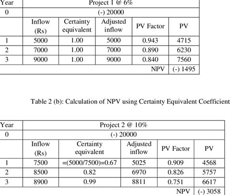 Image result for Certainty Equivalent Net Present Value