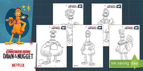 Chicken Run Colouring Sheets | Dawn of the Nugget | Netflix