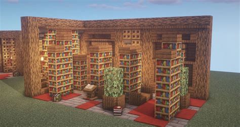 Image result for Minecraft Library House Design