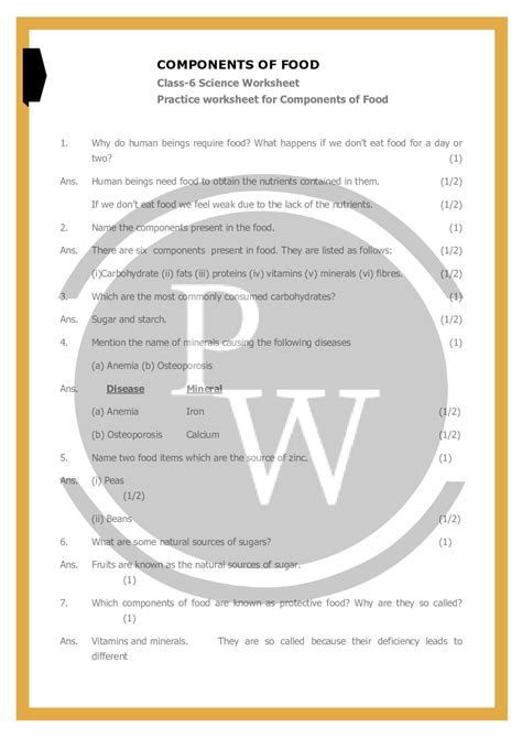 Image result for Science Class 6 Chapter 2 Components of Food