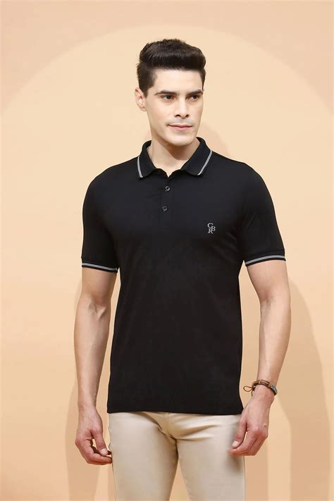 Black Viscose Blend T-Shirt – Global Republic