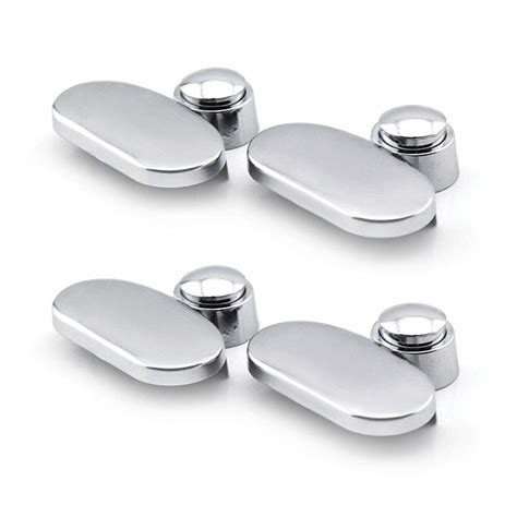 Kitchen-dream 4Pcs Mirror Clips, Zinc Alloy Mirror Floating Glass Clip ...