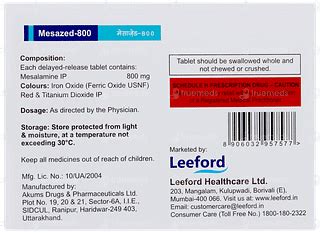 Mesazed 800mg Dr | Order Mesazed 800mg Tablet Dr Online at Truemeds