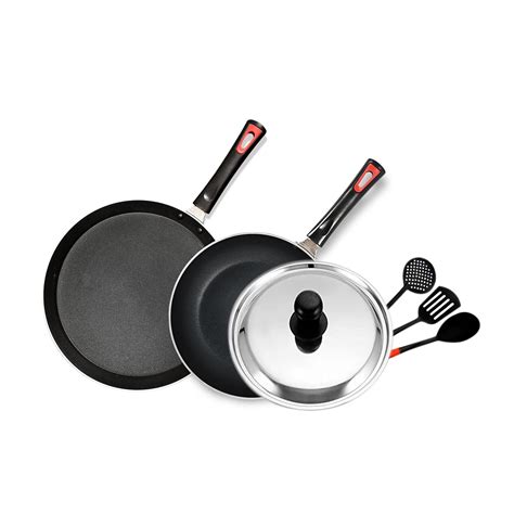 Buy MACclite Non-Stick Alpha + Induction Base Happy Combo Set of 6 Pcs ...