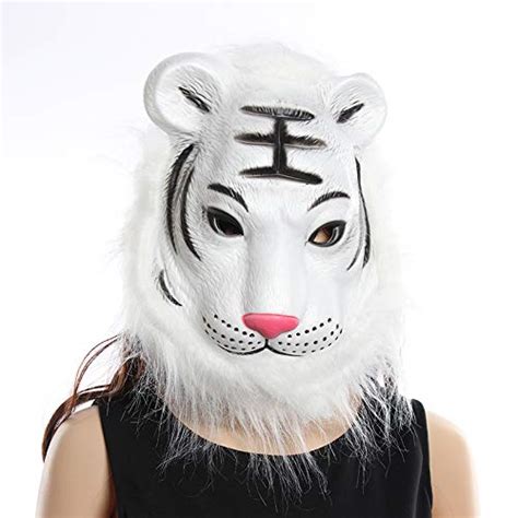 Vawaa Cosplay Halloween Costume Realistic Fur Mane Latex Mask Creepy ...