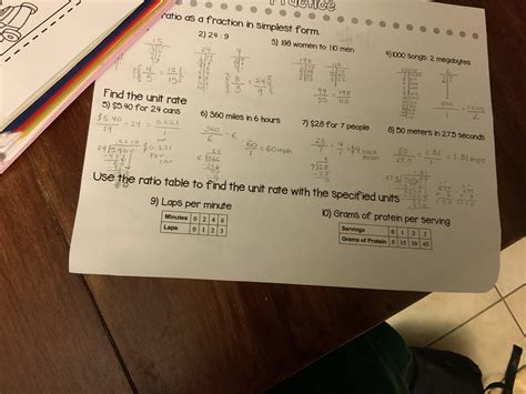 Use the Ratio Table to find the unit rate with specified units. What do ...
