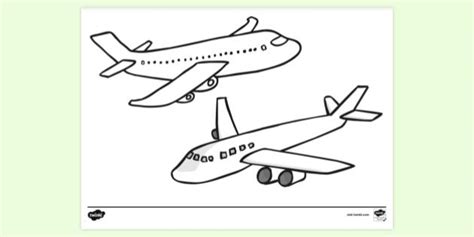 FREE! - Aeroplane Plane Colouring Sheet